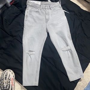 Jeans size w32/t32 gray regular tapered stretch. H&M for men